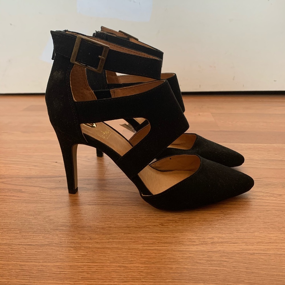 Black Suede Stilettos